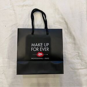 Make Up For Ever Black Logo Gift Bag with Red Lip Accent